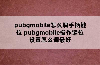 pubgmobile怎么调手柄键位 pubgmobile操作键位设置怎么调最好